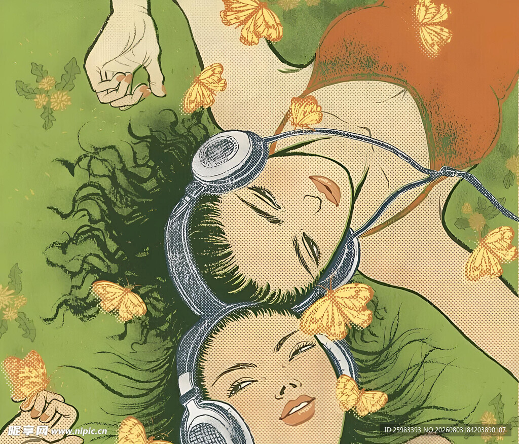 母女插画