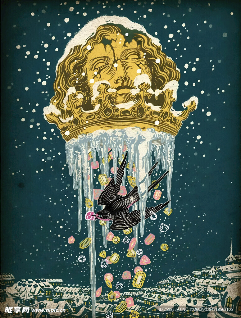 皇冠插画