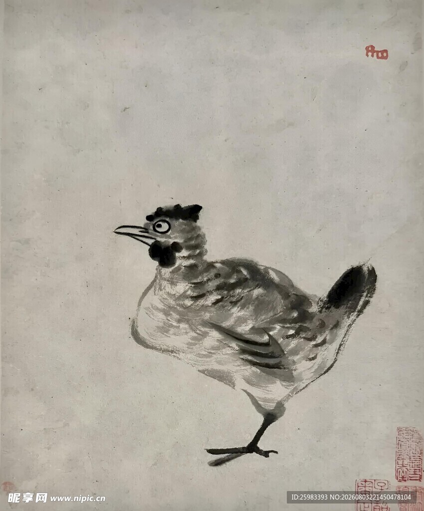 水墨禽鸟图