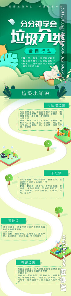 绿色清新网页长图