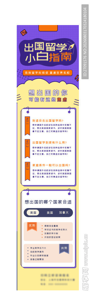 美国留学申请指南海报