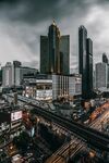 都市繁华天际线俯瞰景象