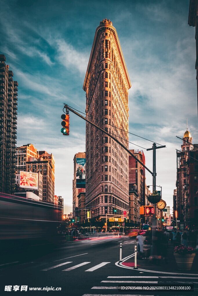 纽约街头的标志性建筑景观