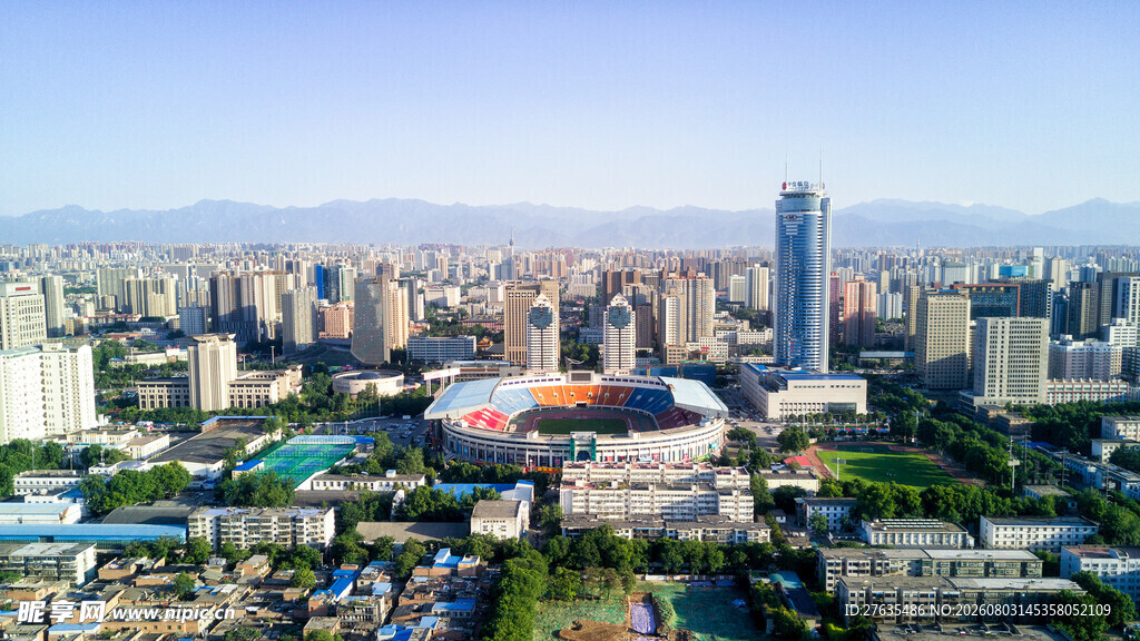 城市天际线俯瞰景观