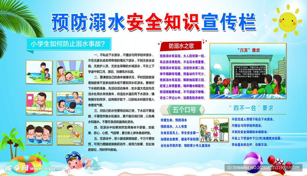 预防溺水展板
