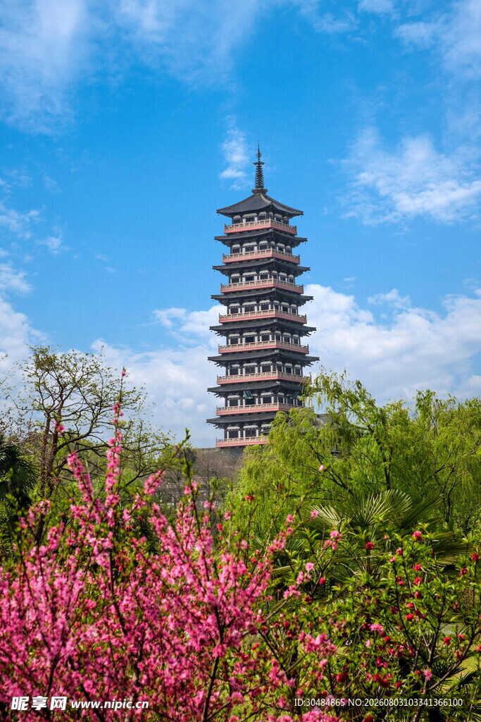 扬州市瘦西湖桃花林