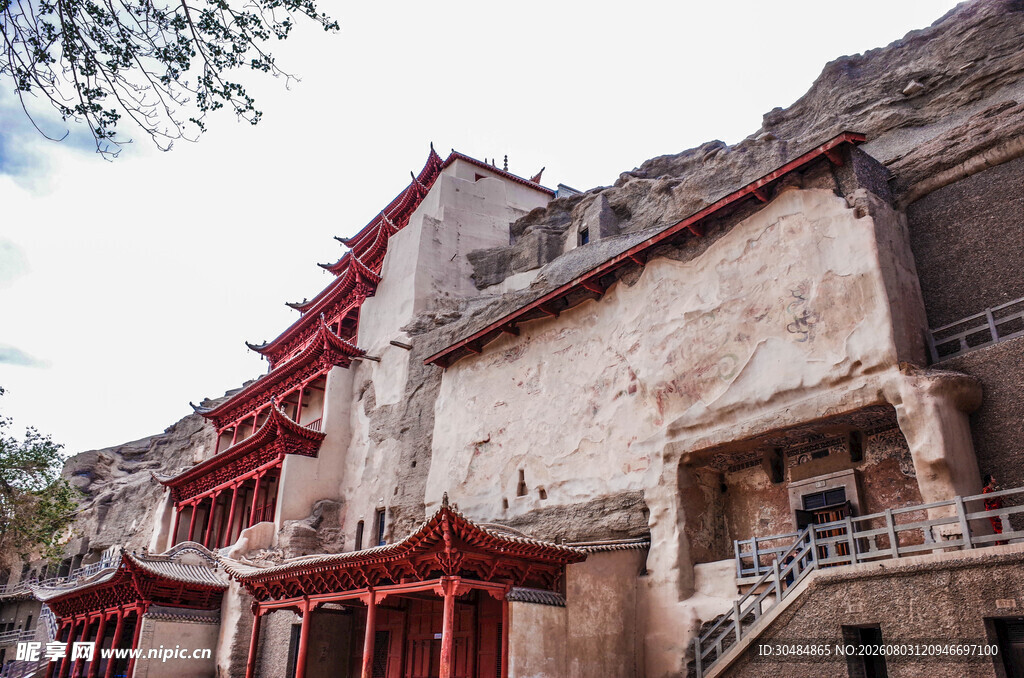 敦煌莫高窟古建筑景观