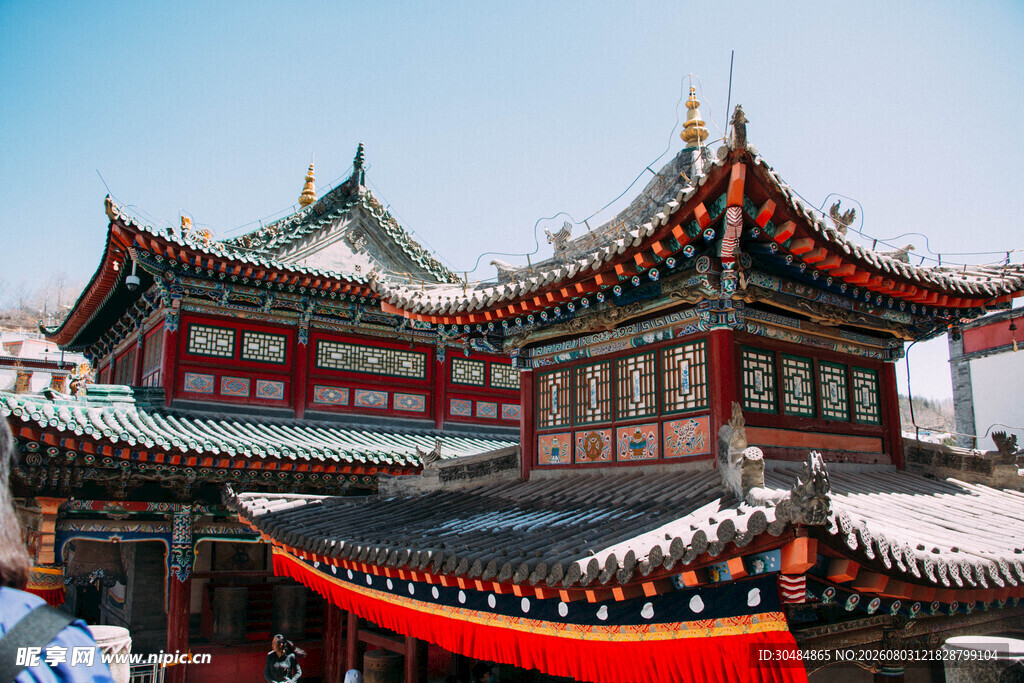 敦煌沙漠古建筑