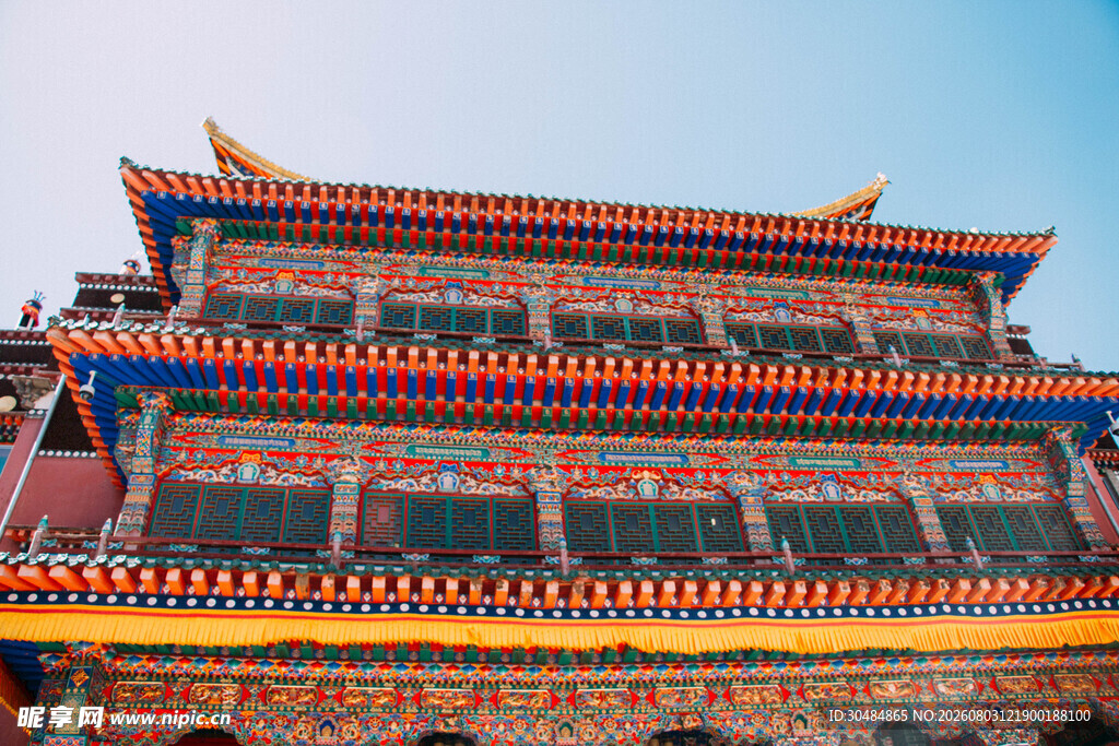 敦煌中式古建筑