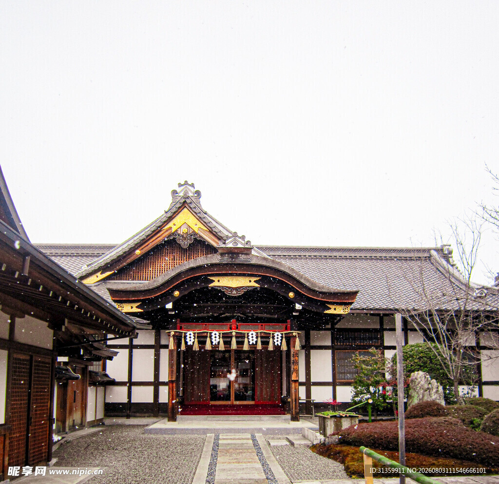 日本传统寺庙建筑景观