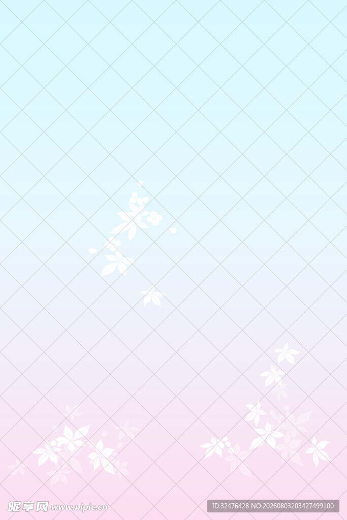 梦幻渐变背景点缀小雪花