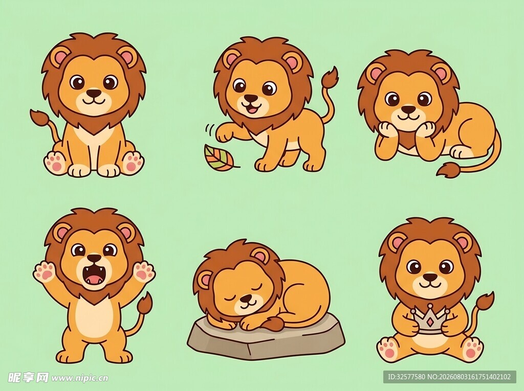 卡通狮子合集