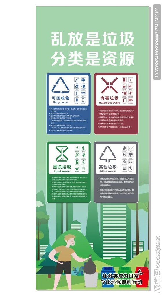 垃圾分类指南宣传海报