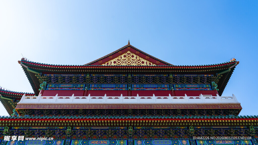 天津大悲禅院屋顶特写