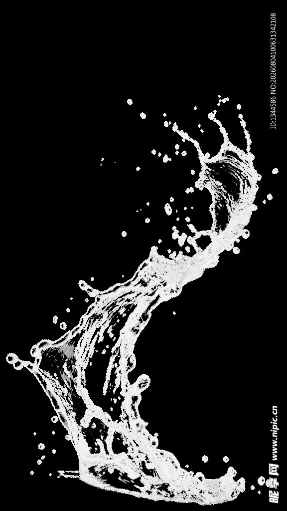水花飞溅动态艺术画面