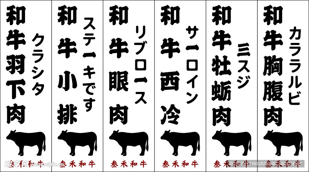 牛肉种类标签