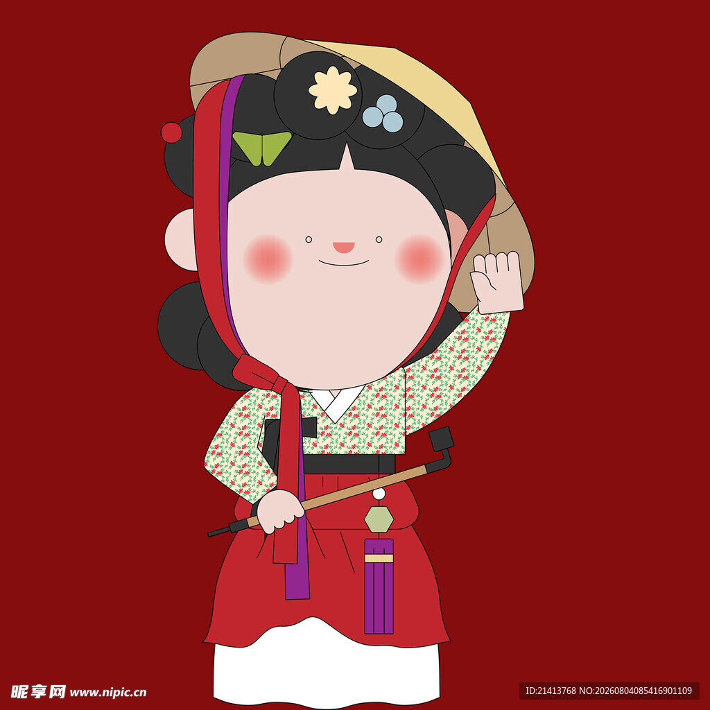 可爱少数民族女孩形象