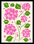 粉色绣球花矢量插画