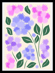 紫色花卉图案插画