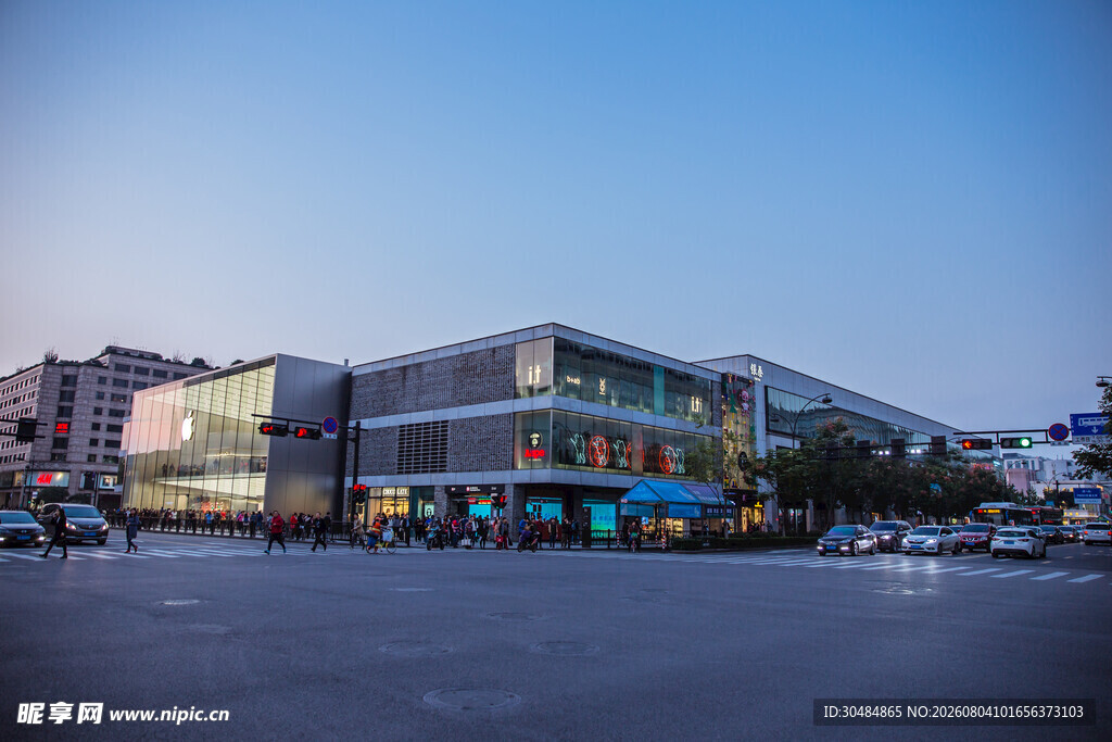 杭州城市繁华商业建筑