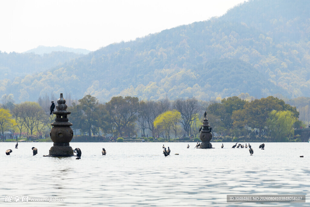 西湖三潭印月湖景风光