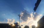 城市黄昏天空美景