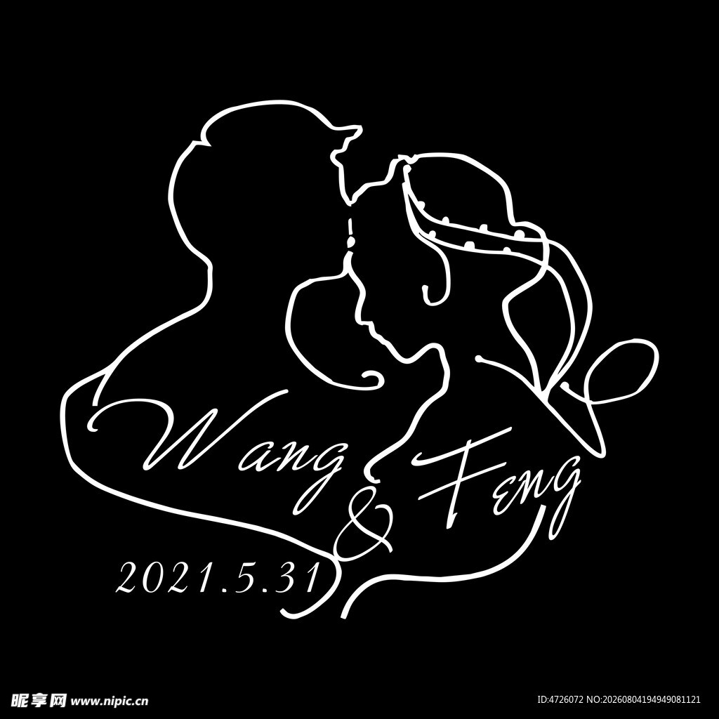 婚礼LOGO艺术字设计