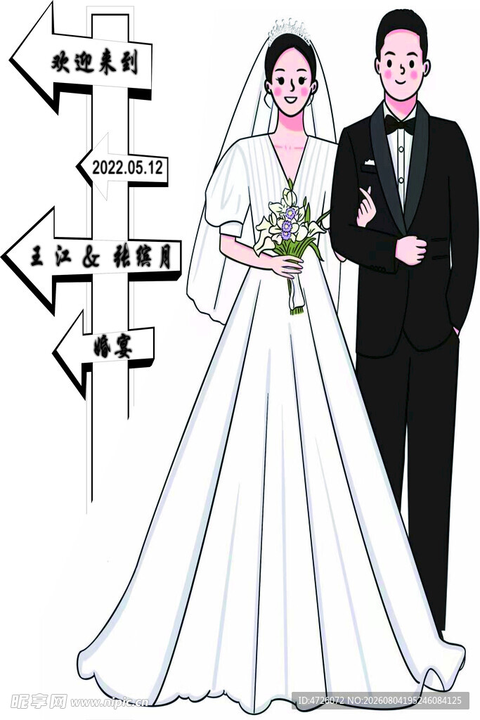 婚礼指示牌