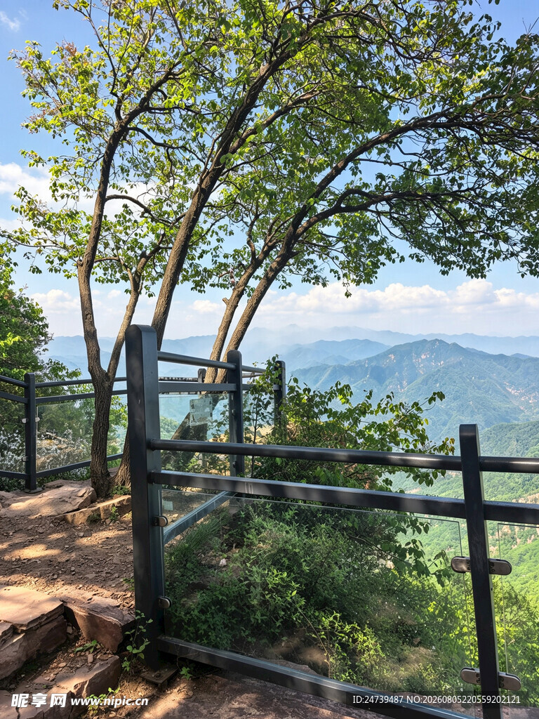 山林观景台的秀丽风光