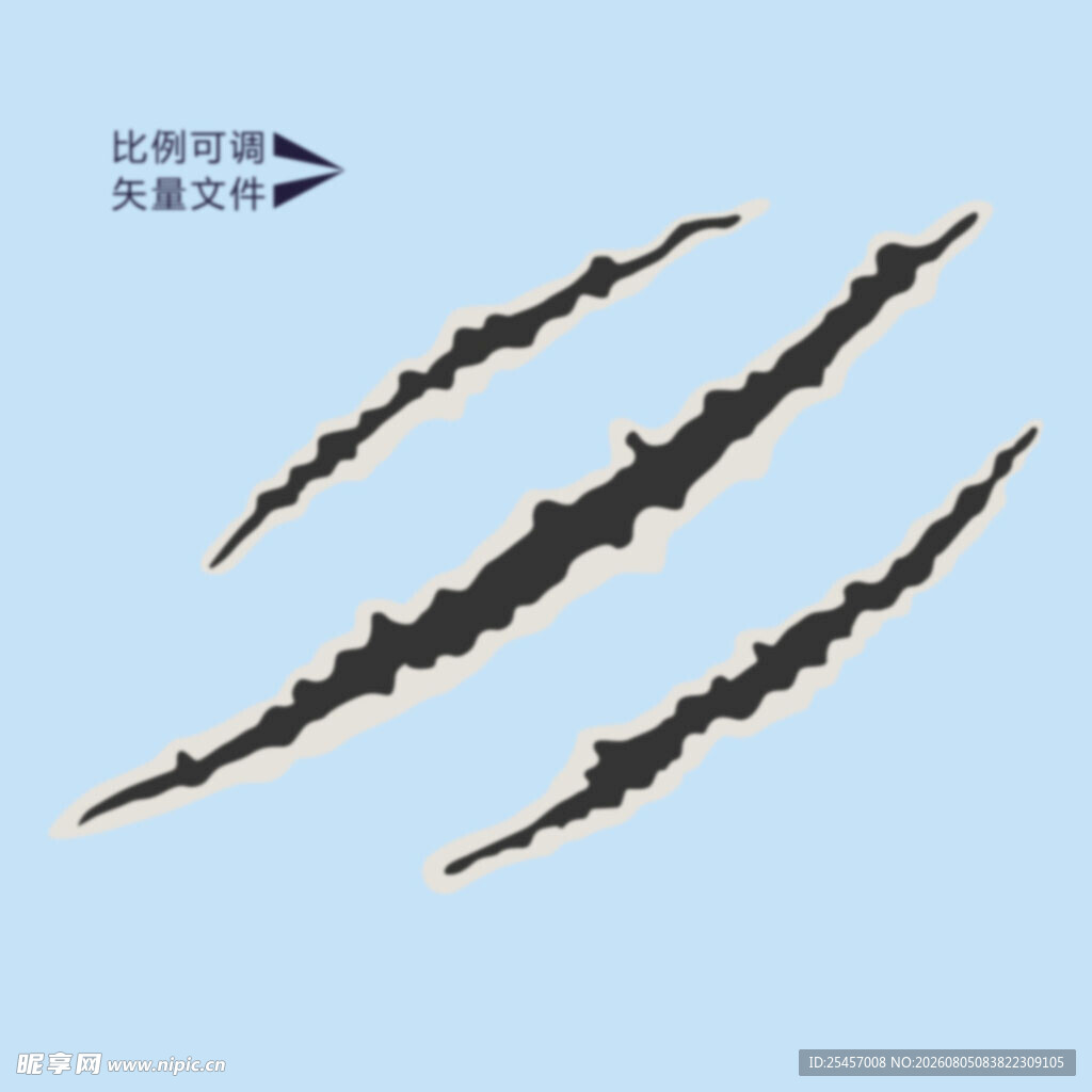 抓痕效果