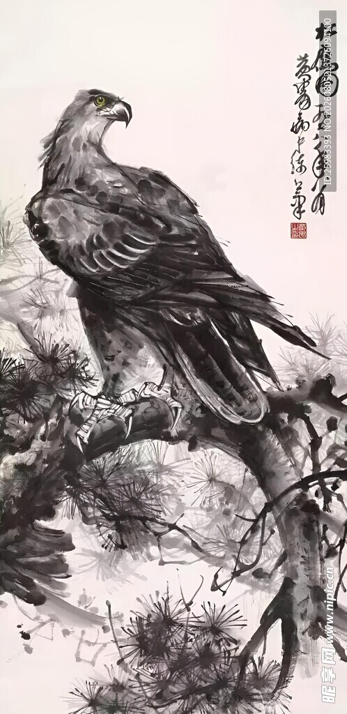 劲松雄鹰图