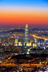 城市璀璨夜景灯火辉煌