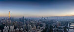 城市天际线全景俯瞰图