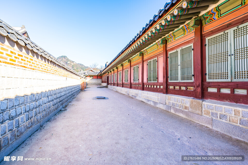韩国传统宫殿建筑小路