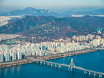 海滨城市跨海大桥风景