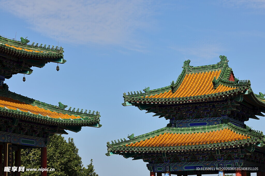 中式古建筑屋顶景观