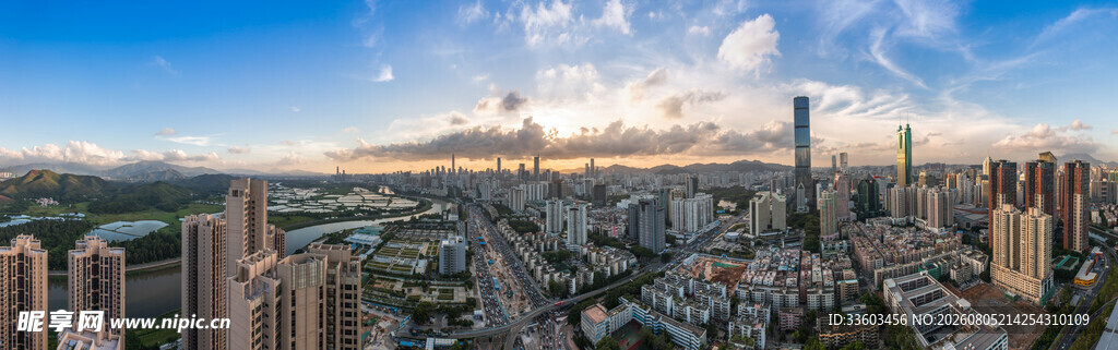 城市全景俯瞰壮丽景观