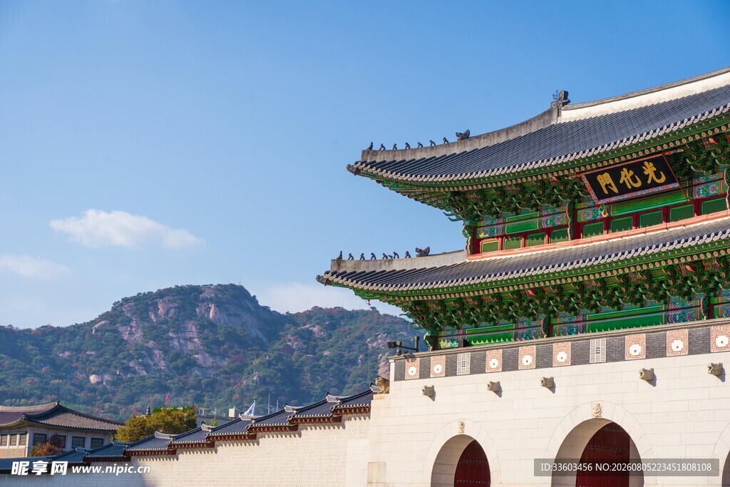 首尔景福宫古建筑风光