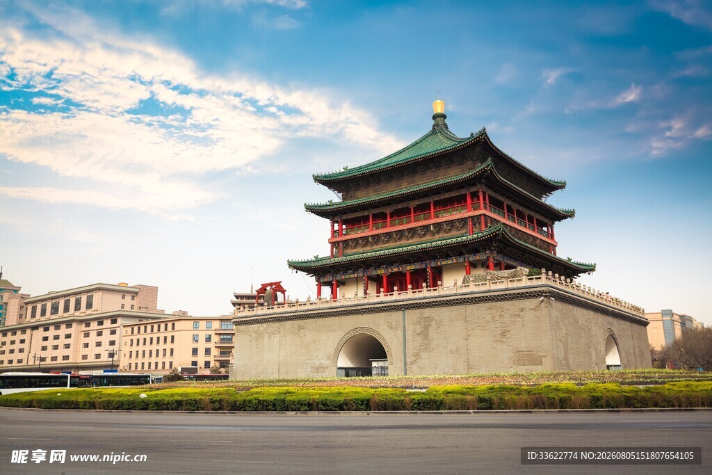 西安钟楼 古典建筑之美