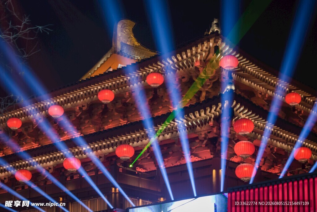 古建夜景灯光秀