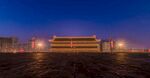 夜幕下的宏伟古代建筑