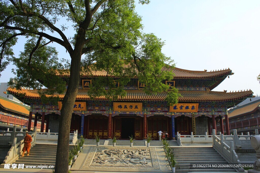 中式古建筑庙宇景观