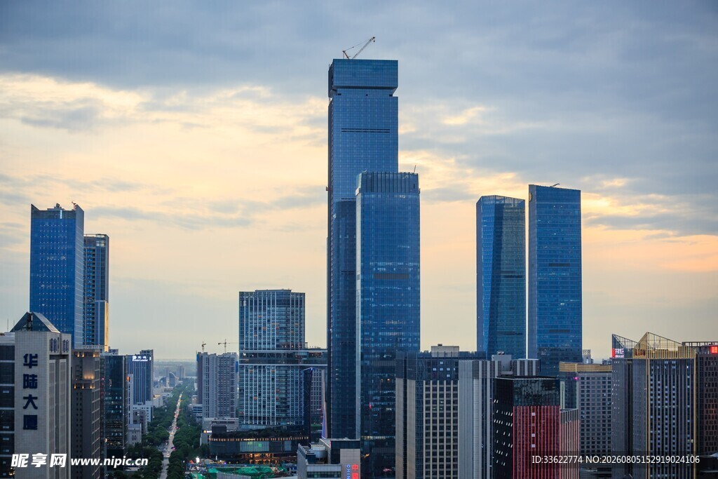 都市天际线高楼林立景观