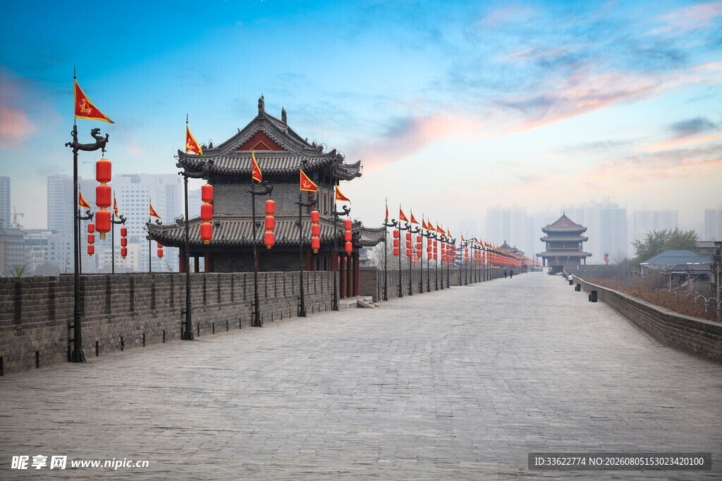 古城墙风光古韵建筑美景