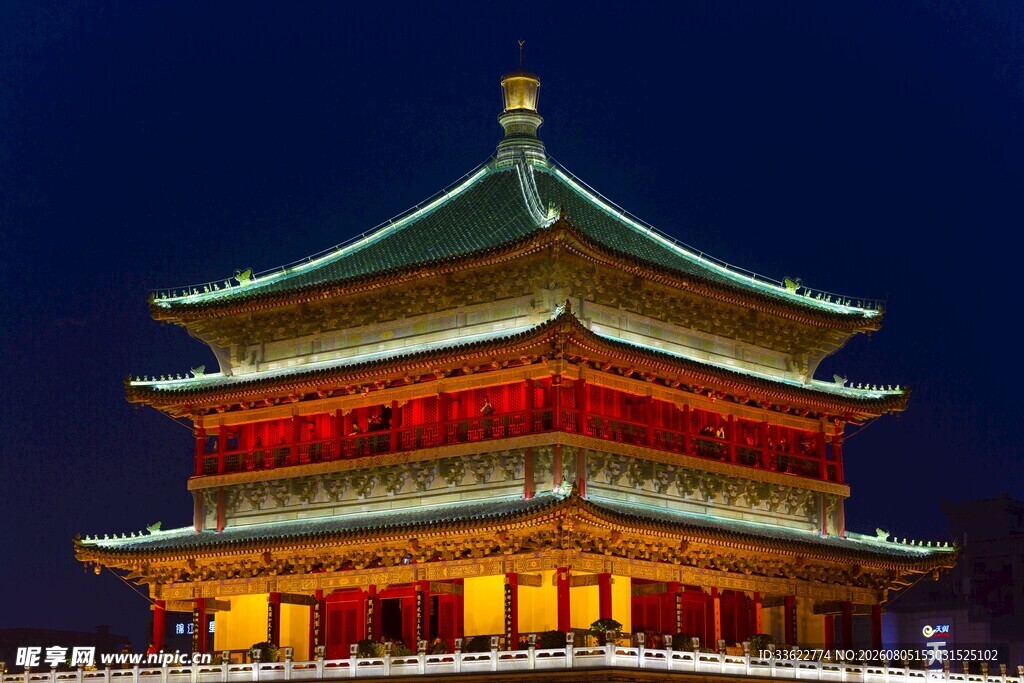 西安钟楼夜景