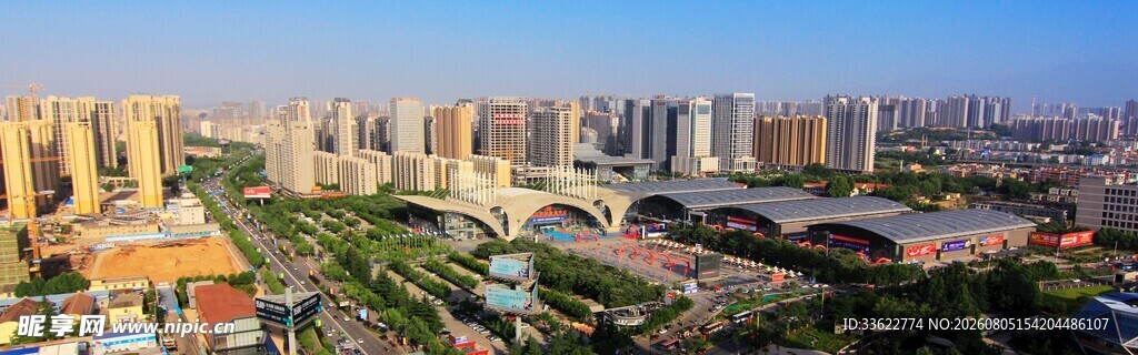 城市风光俯瞰图