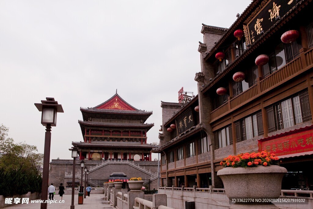 古街中式建筑景观