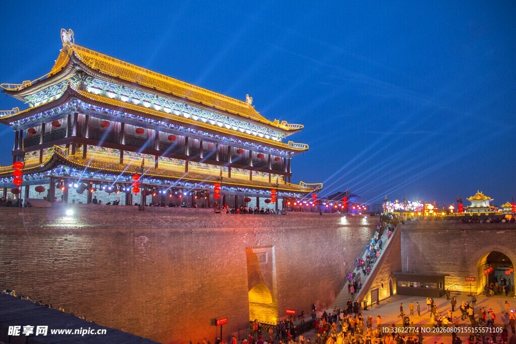 西安永宁门夜景璀璨