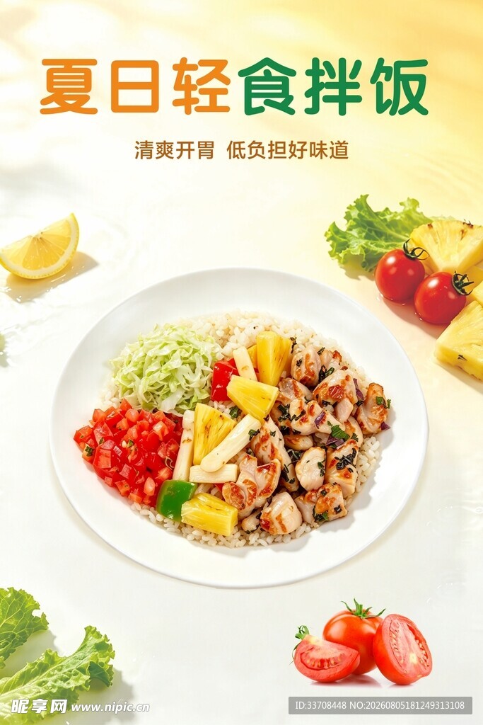 轻食套餐 轻食拌粉海报