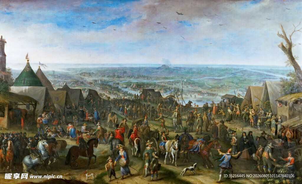 古代战场宏大场景画作